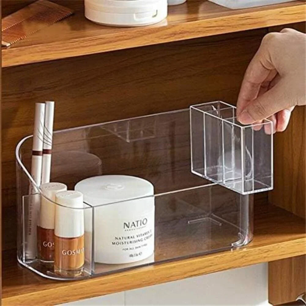 Makeup Tray Holder Organizer Cosmetic Display Case Tabletop Desktop Vanity